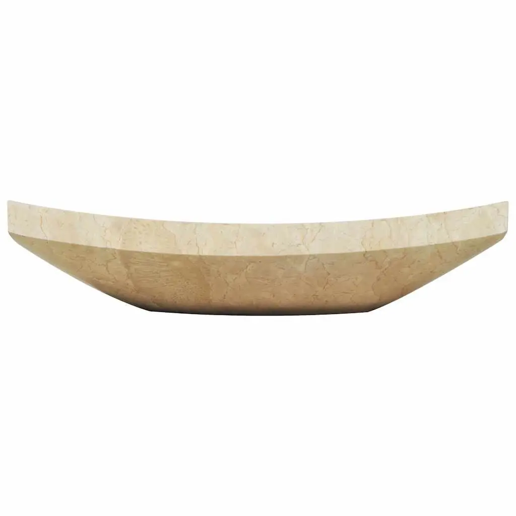 Rectangular Marble Bathroom Sink in Cream