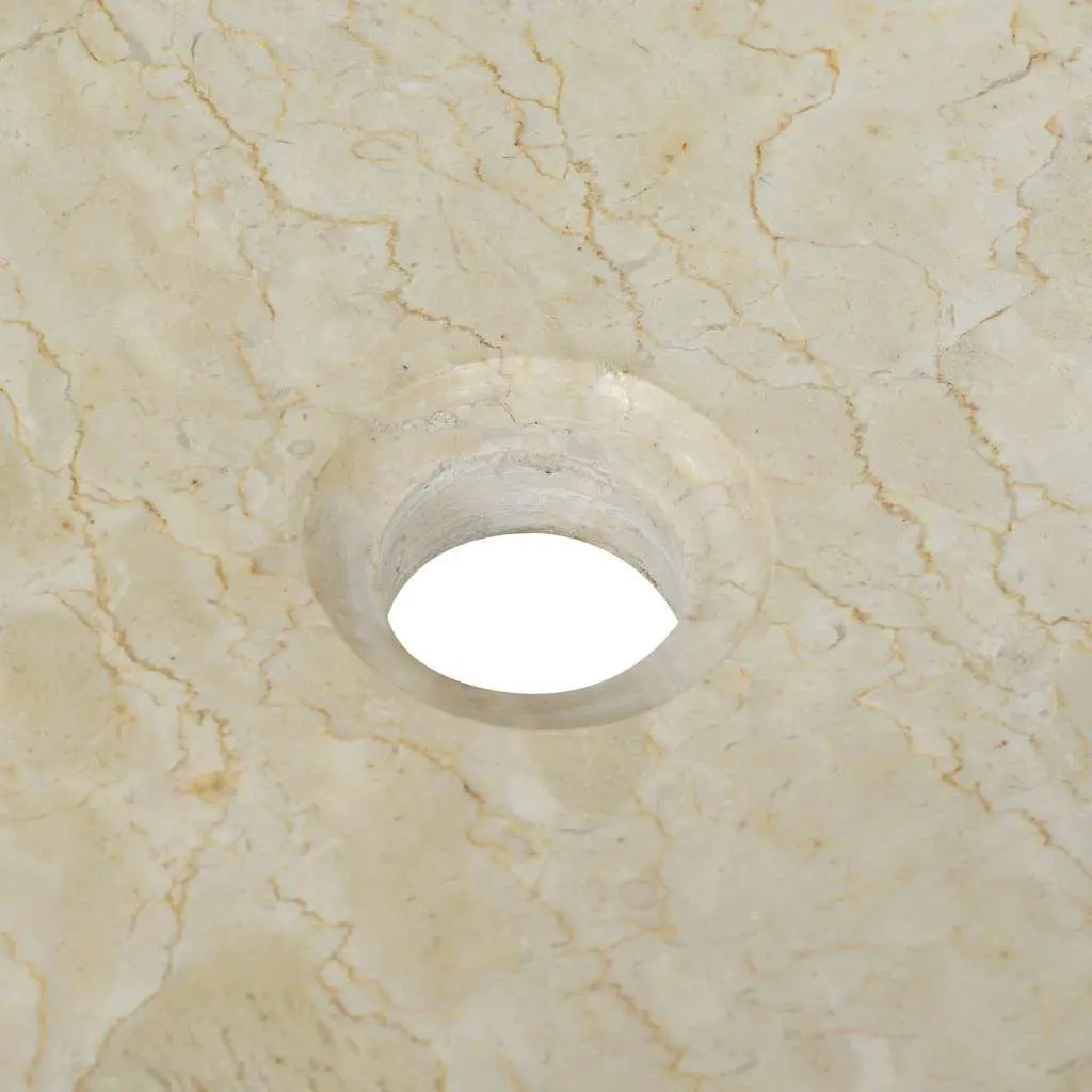 Rectangular Marble Bathroom Sink in Cream