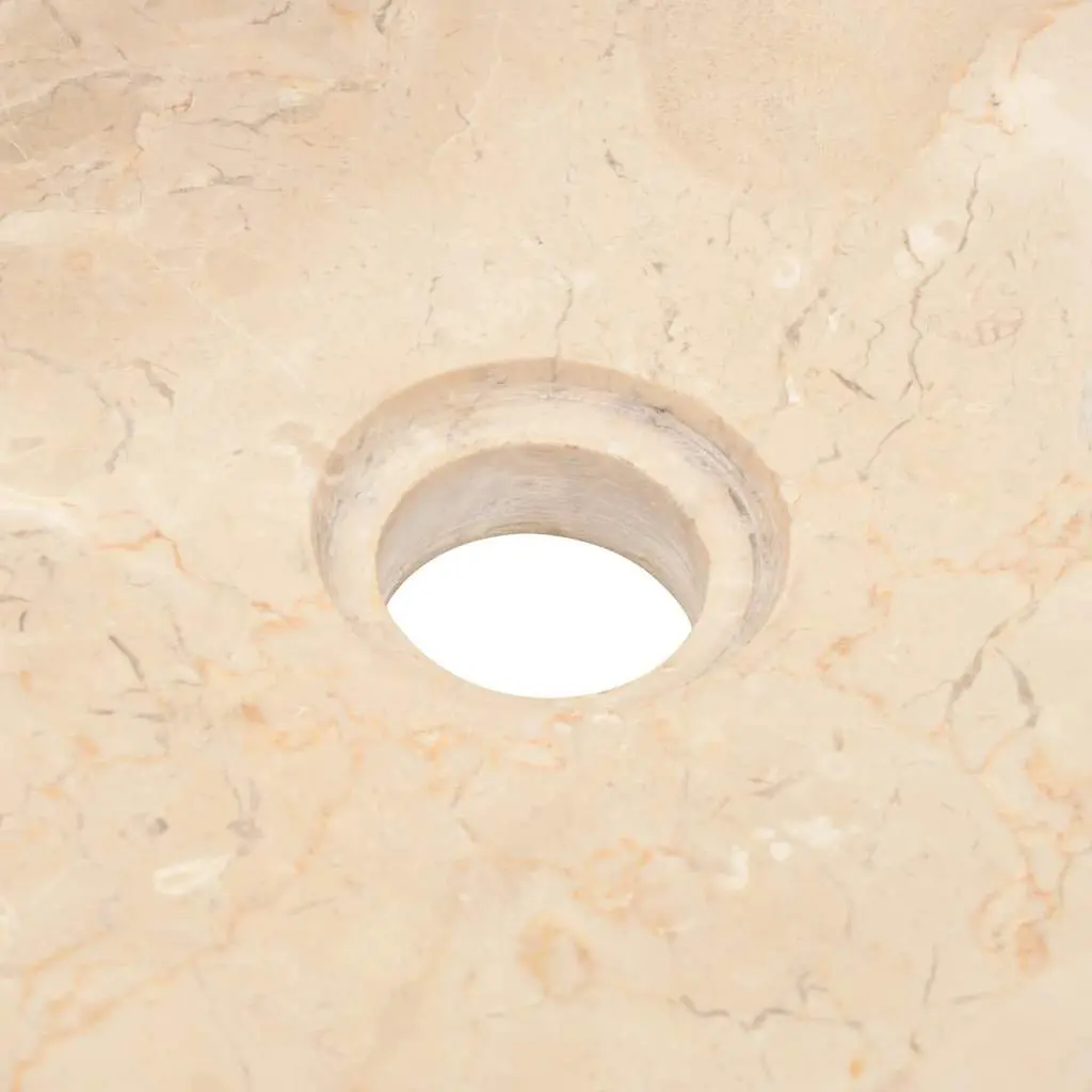 Bathroom Basin Sink 45x30x12cm Rectangular River Stone Marble Cream Washroom