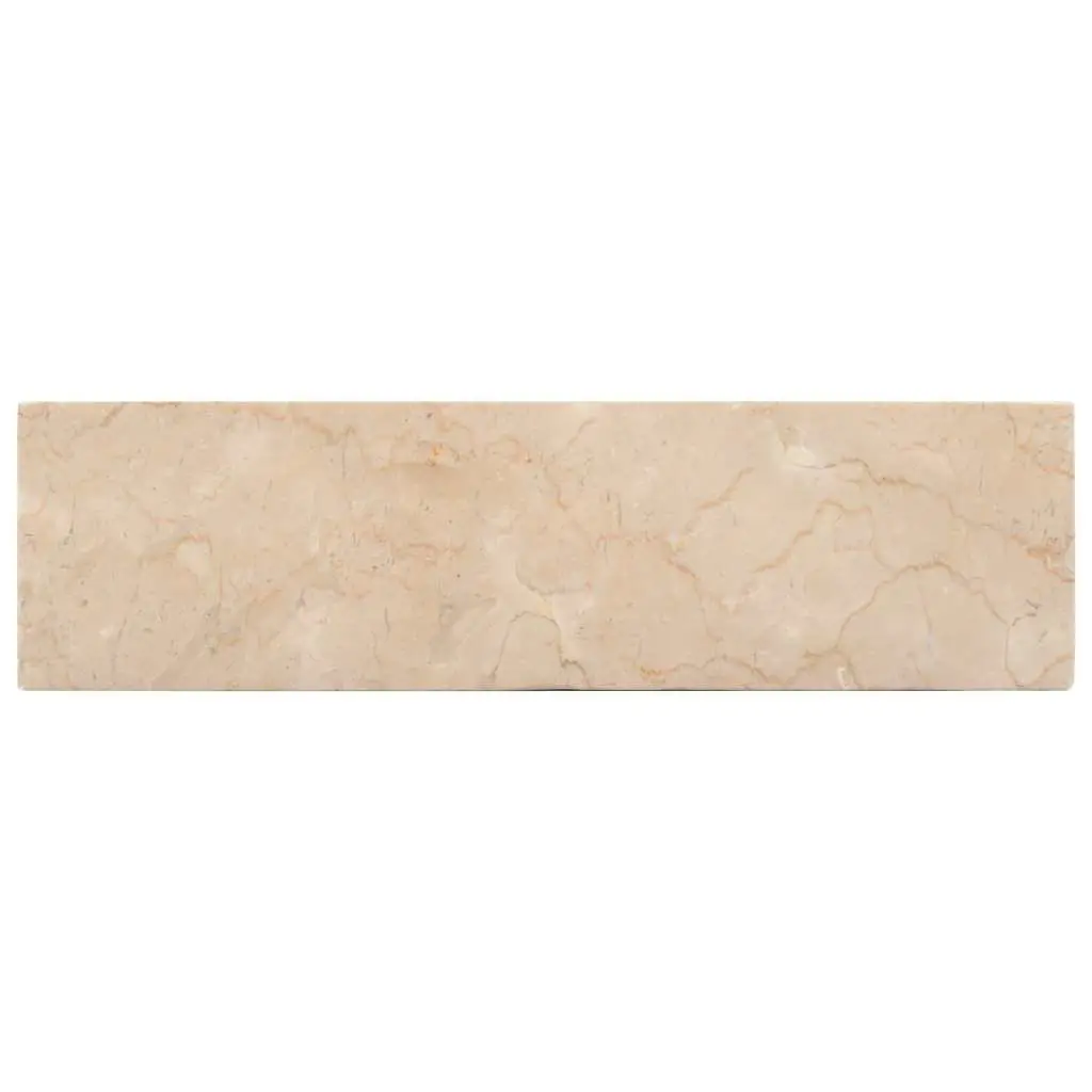 Bathroom Basin Sink 45x30x12cm Rectangular River Stone Marble Cream Washroom