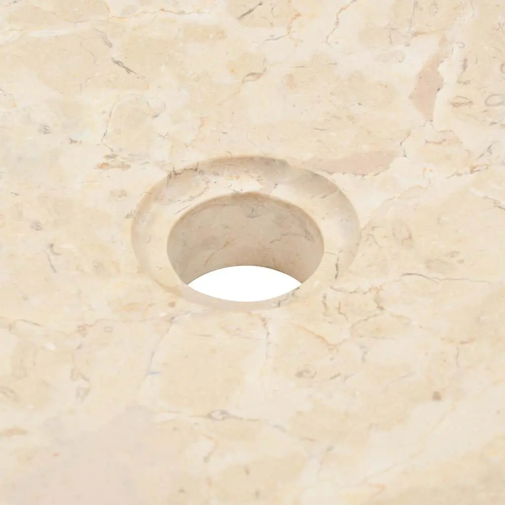 Handmade Cream Rectangular River Stone Bathroom Sink 40x12 cm