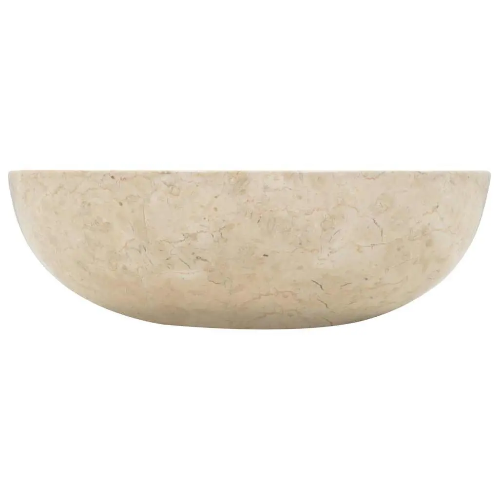 Handmade Cream Rectangular River Stone Bathroom Sink 40x12 cm