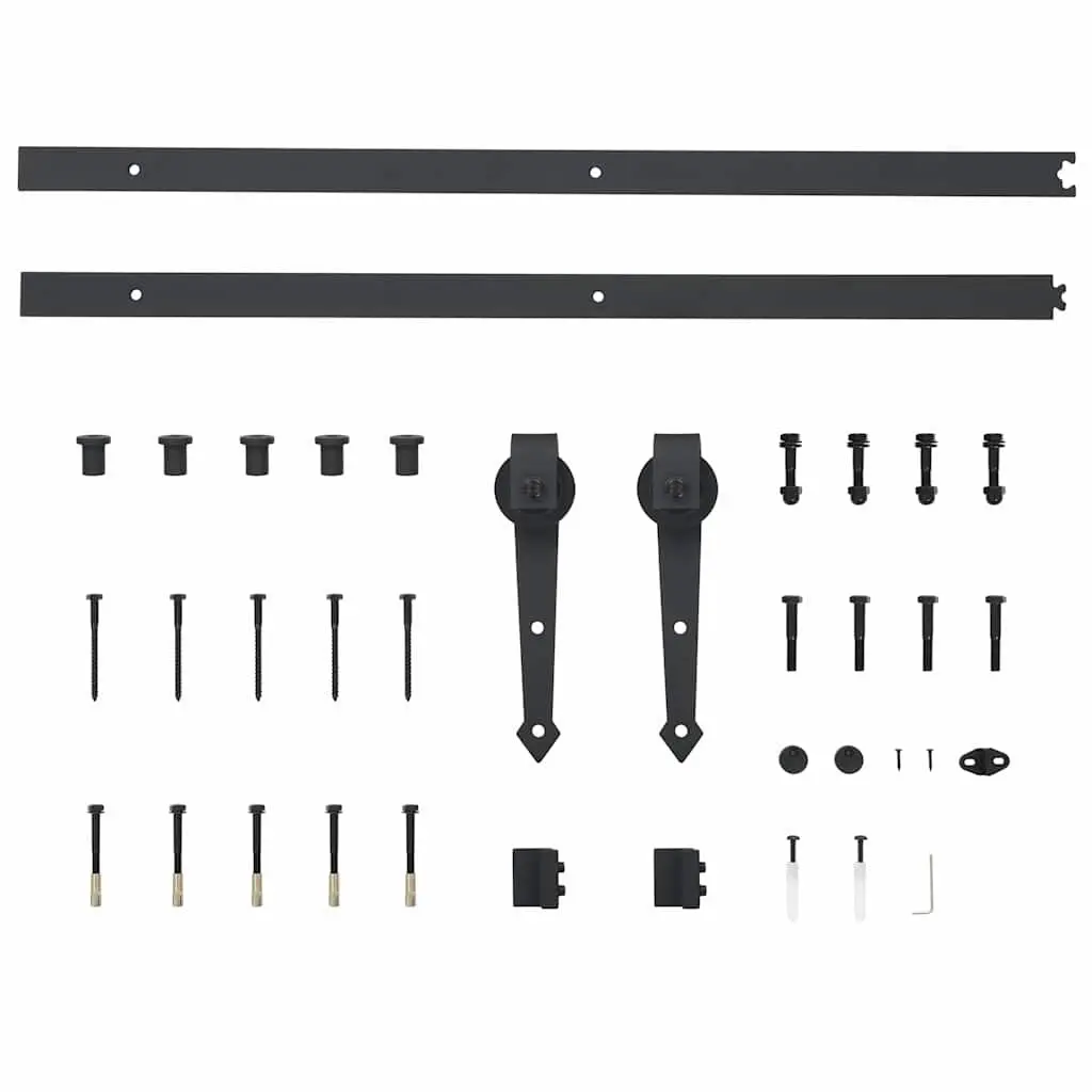 Black Sliding Door Hardware Kit 183cm