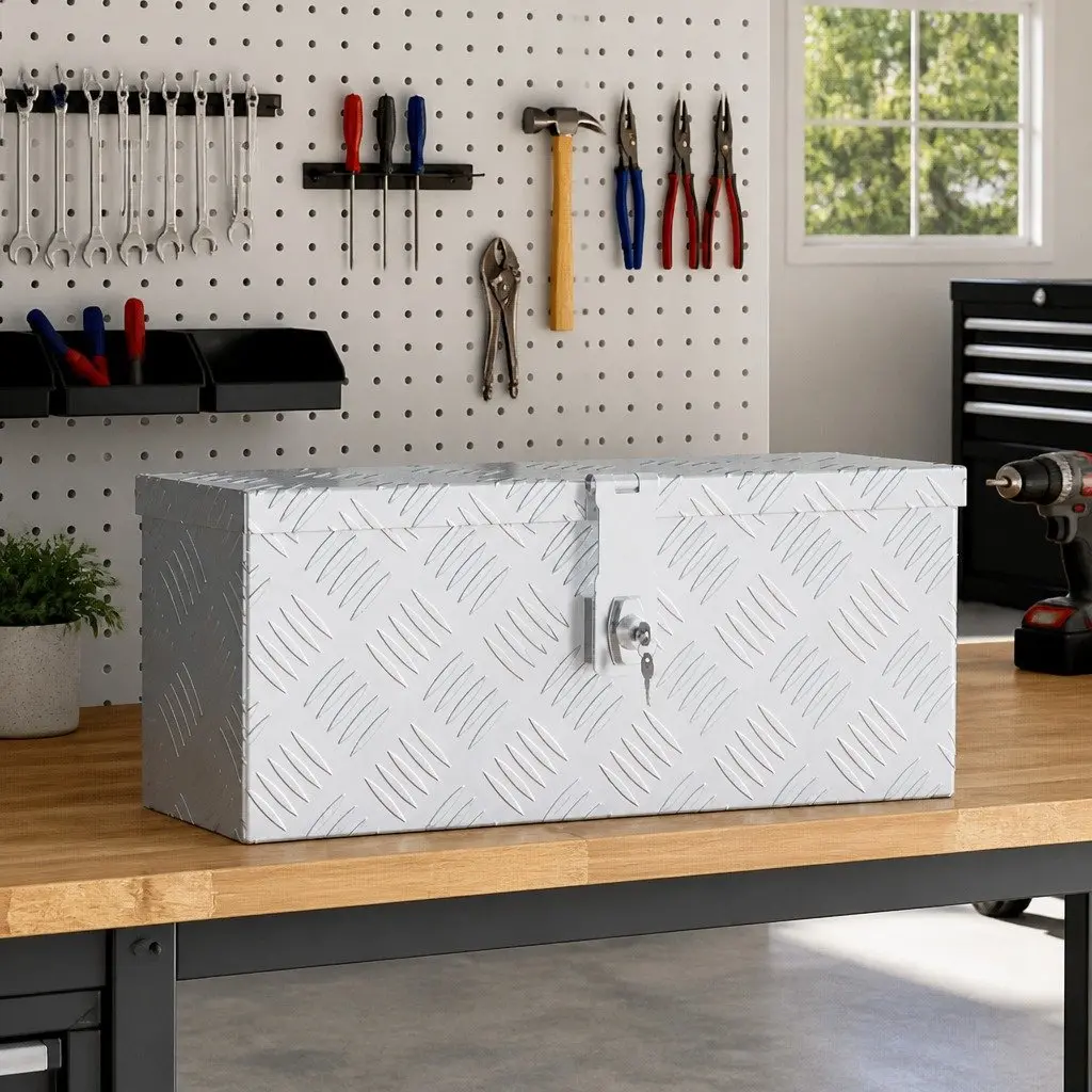 Aluminium Tool Box 48.5x14x20 cm Silver Storage