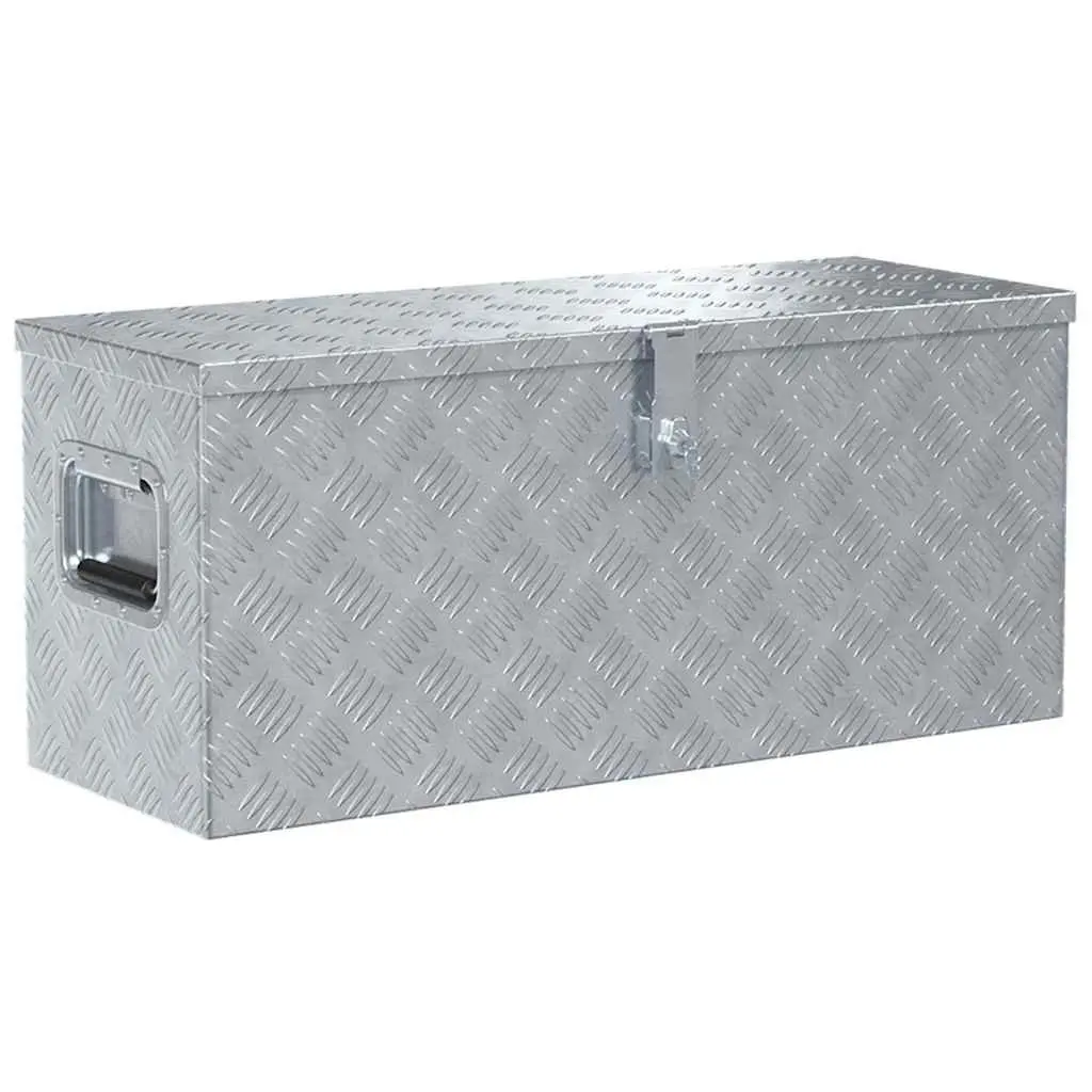 Aluminium Tool Box Storage Case Silver 80x30x35 cm
