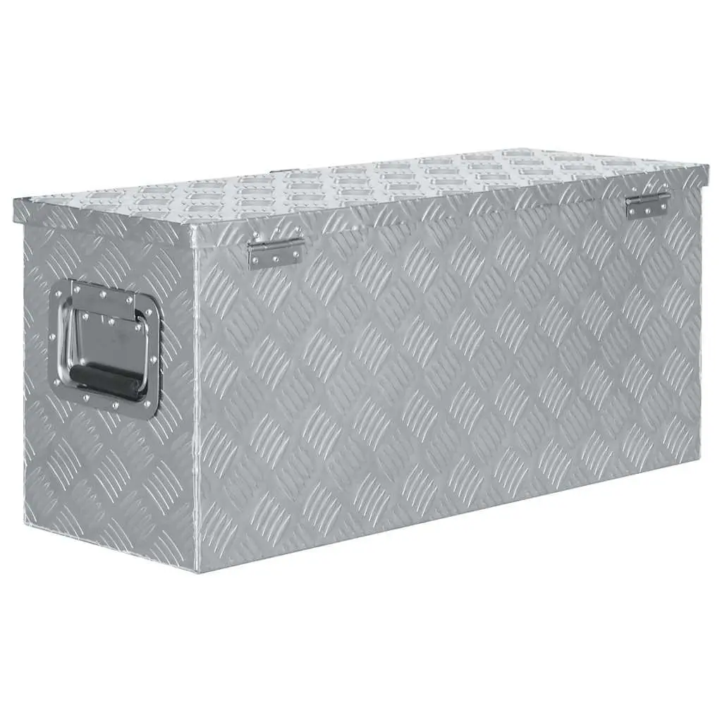 Aluminium Tool Box Storage Case Silver 80x30x35 cm