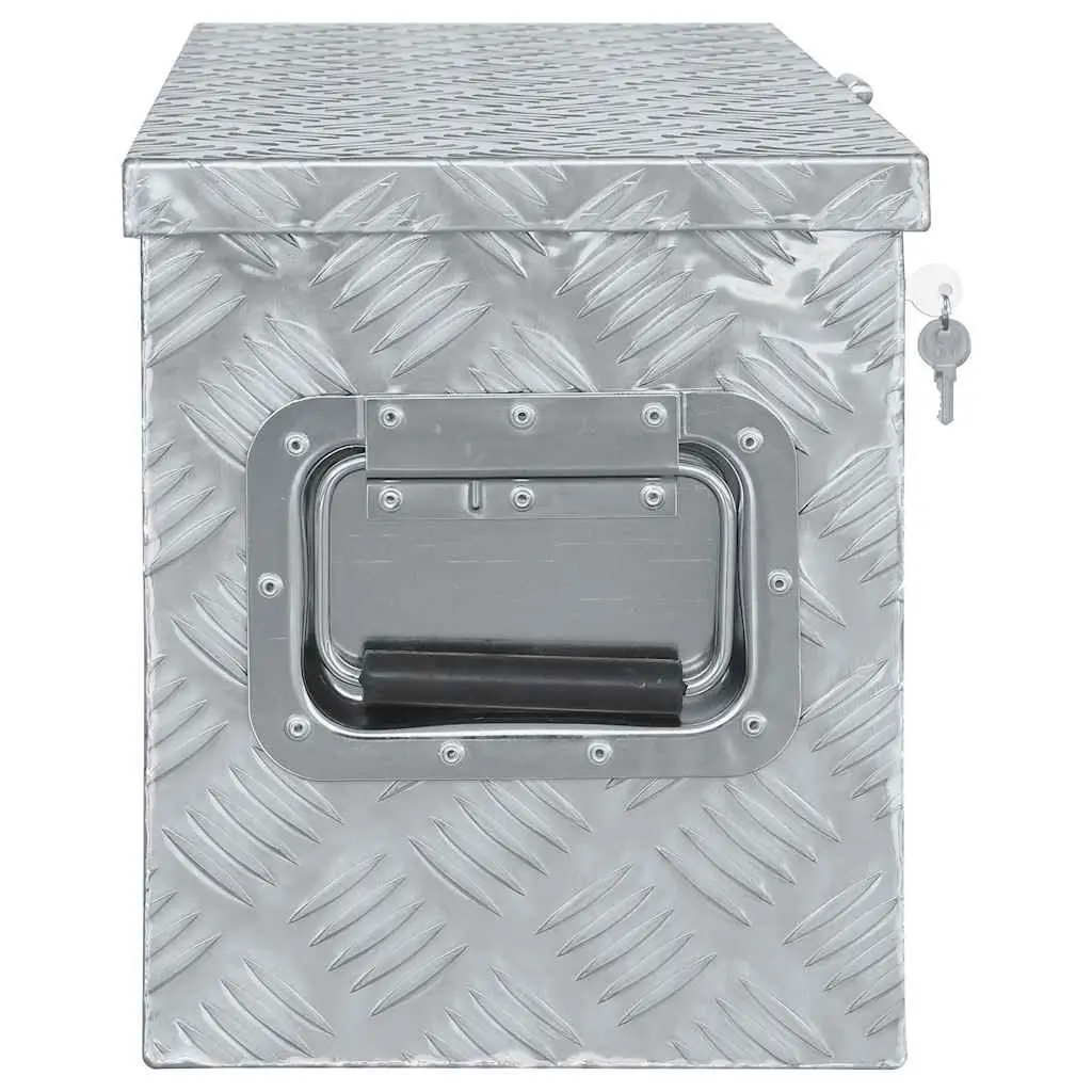 Aluminium Tool Box Storage Case Silver 80x30x35 cm