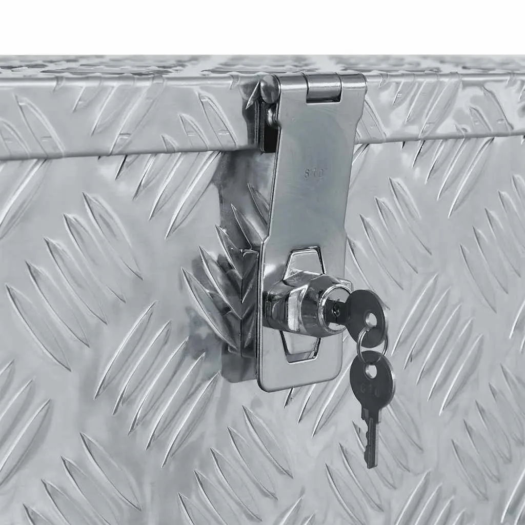 Aluminium Tool Box Storage Case Silver 80x30x35 cm