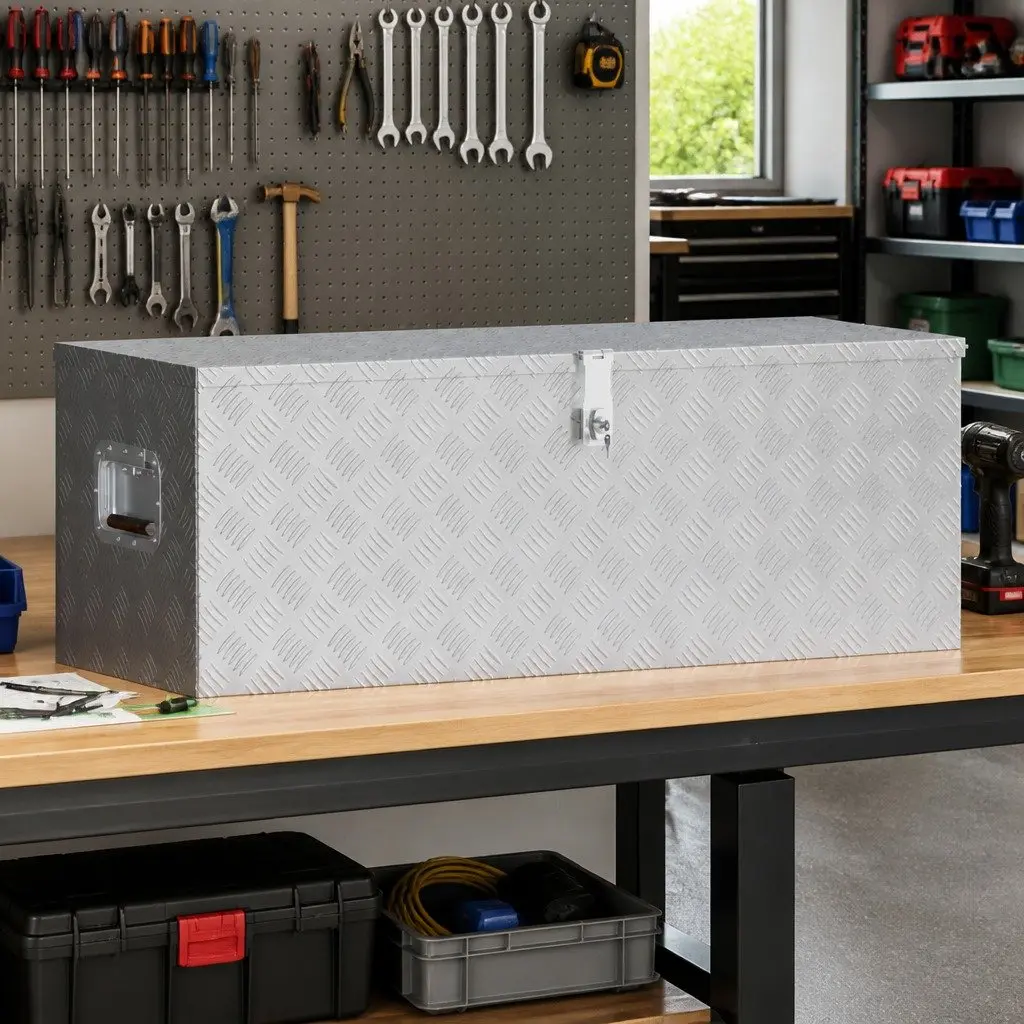 Silver Aluminium Storage Box for Tools and Gear