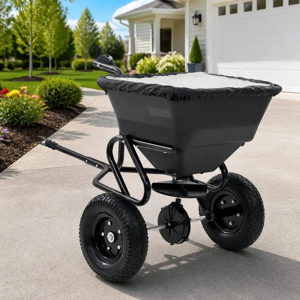 Tow Behind Spreader Tubular Steel 125 x 74 x 79 cm Black