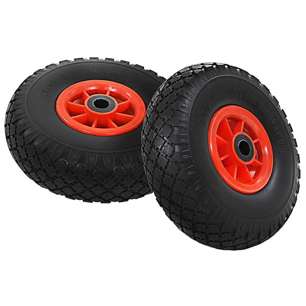Sack Truck Wheels Solid PU 3.00-4 Puncture-Proof Heavy-Duty