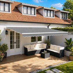 Sturdy Manual Retractable Awning Frame 400 x 300 cm