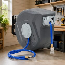 Automatic Retractable Air Hose Reel 3/8" 12M Pneumatic Hose Organiser