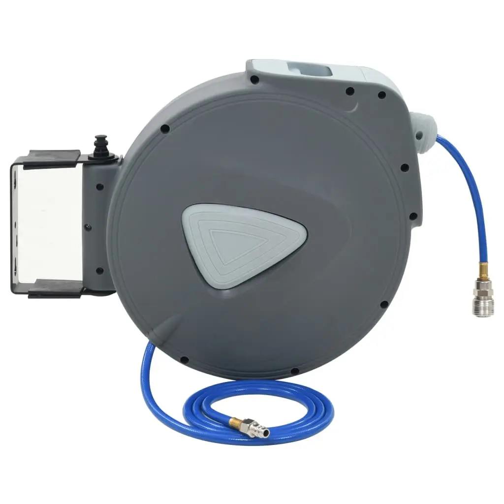Air Hose Reel Automatic Retractable 1/4" 30m Grey