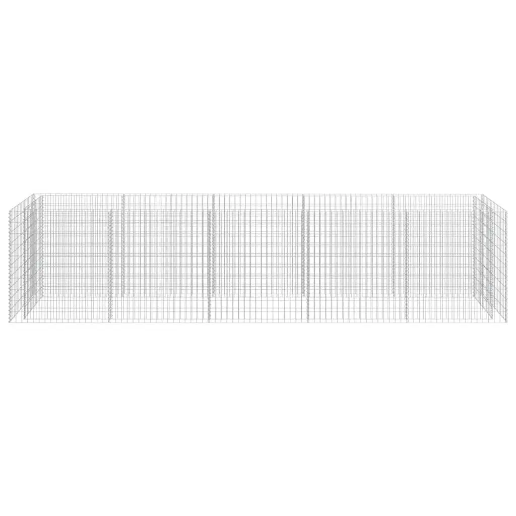 Raised Garden Bed Galvanised Steel Silver 450x90x100cm Weather Resistant Planter Border