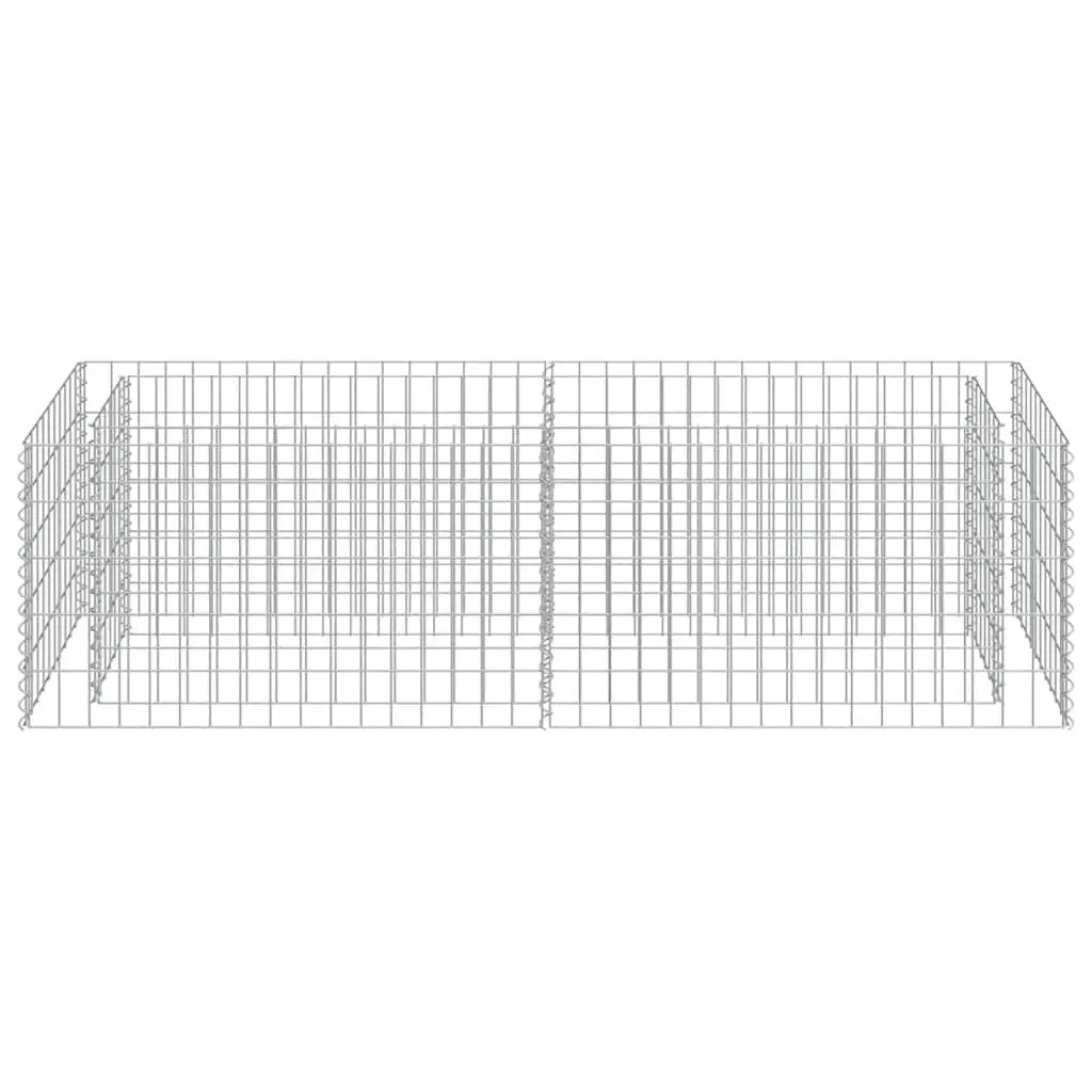 Gabion Raised Garden Bed Planter Box 180x50x50cm Silver Steel