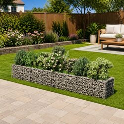 Sturdy Gabion Raised Bed Planter for Stylish Borders