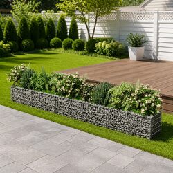 Durable Gabion Raised Bed 450x50x50 cm for Your Garden
