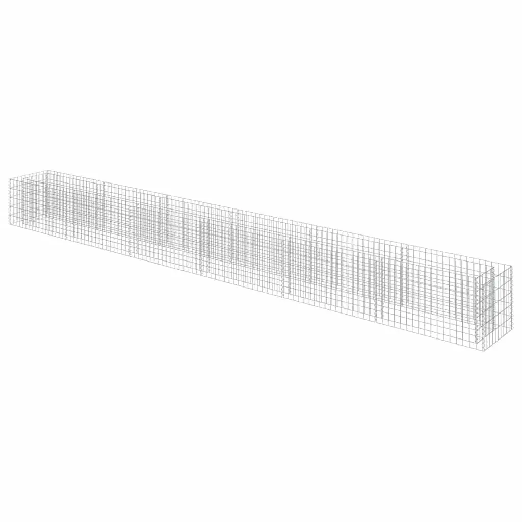Gabion Raised Garden Bed Planter Box Galvanised Steel 540x50x50 cm Silver