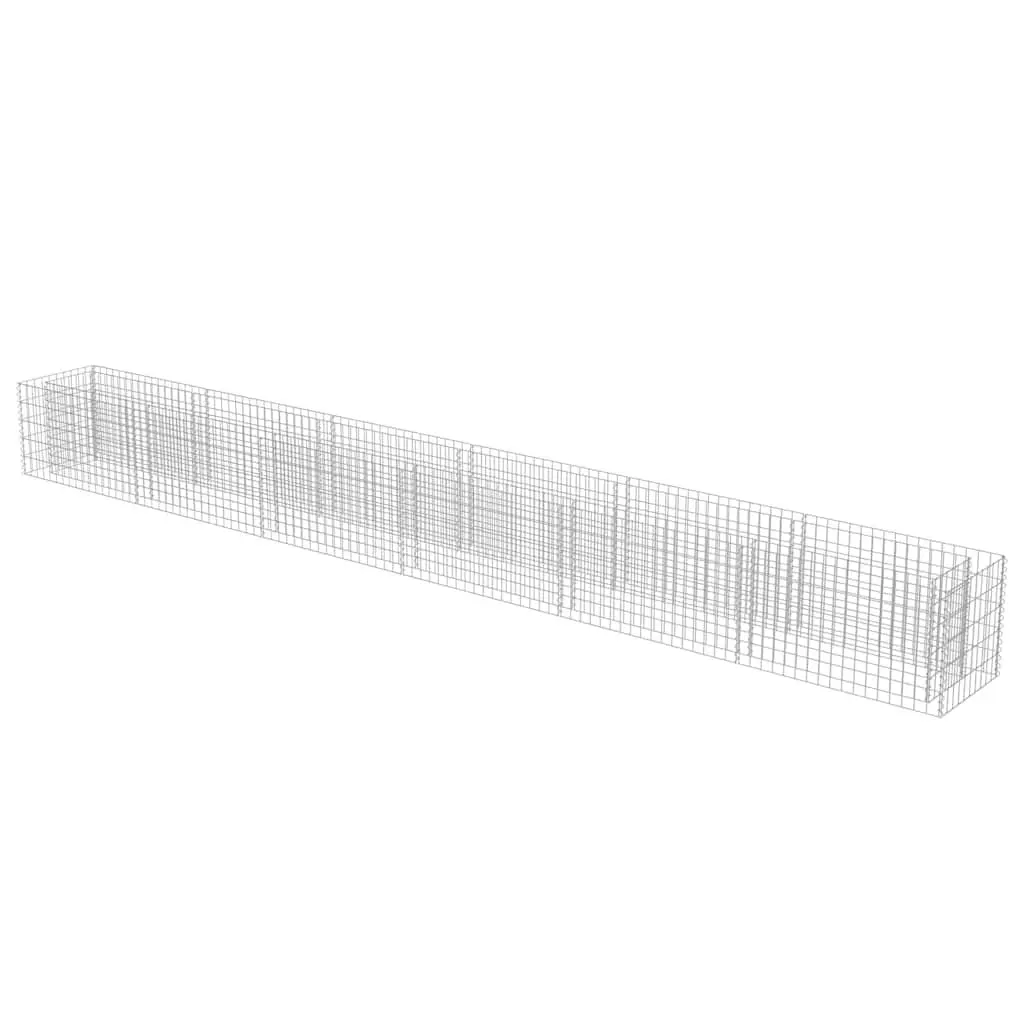 Gabion Raised Garden Bed Planter Box Galvanised Steel 540x50x50 cm Silver