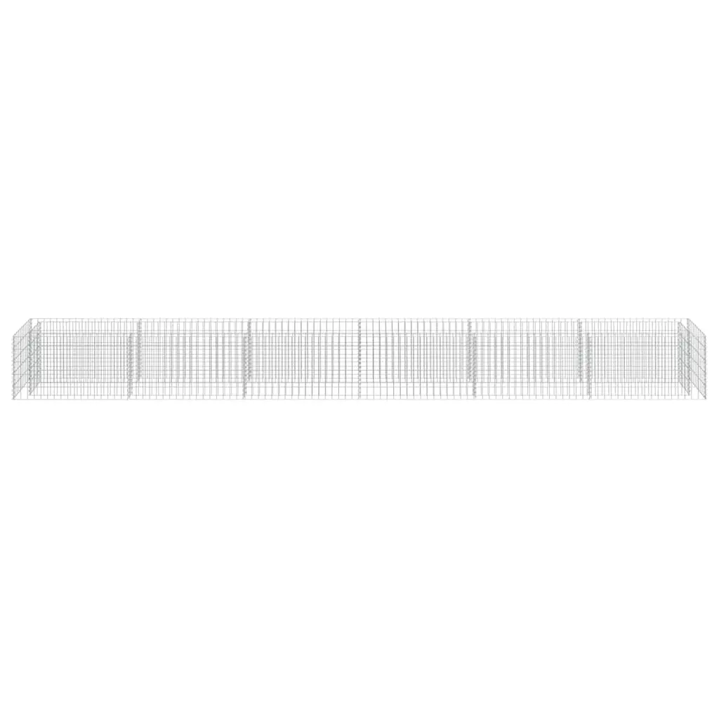 Gabion Raised Garden Bed Planter Box Galvanised Steel 540x50x50 cm Silver