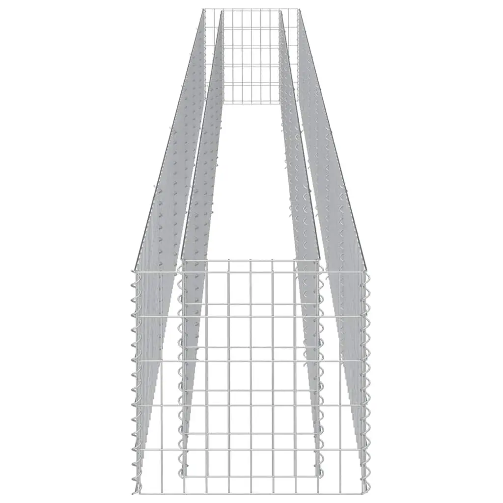 Gabion Raised Garden Bed Planter Box Galvanised Steel 540x50x50 cm Silver