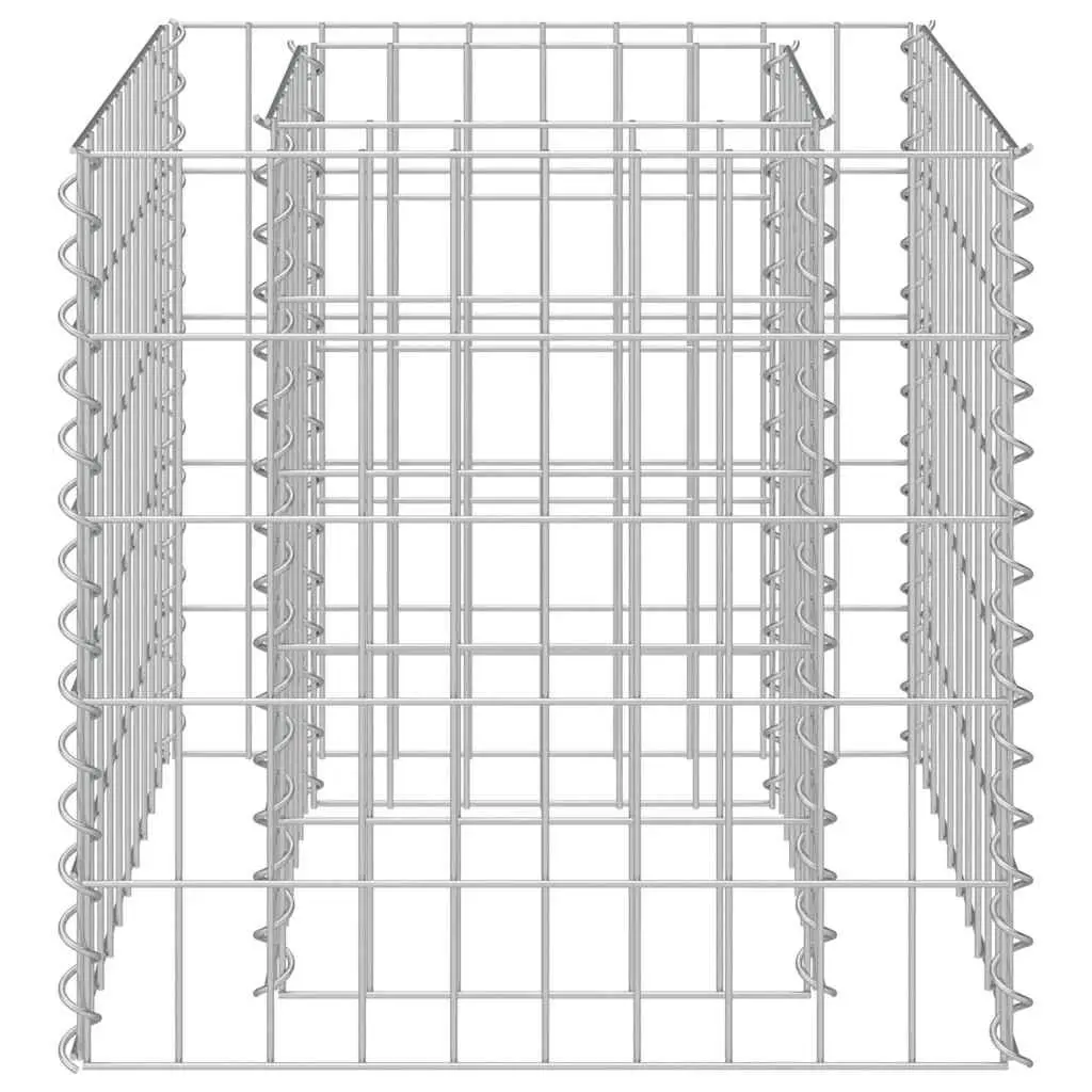 Gabion Raised Bed 50x50x50 cm Garden Planter Silver