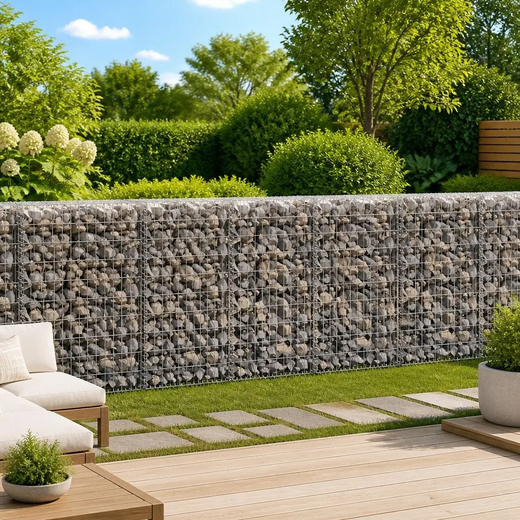 Galvanised Steel Gabion Wall Panel for Gardens