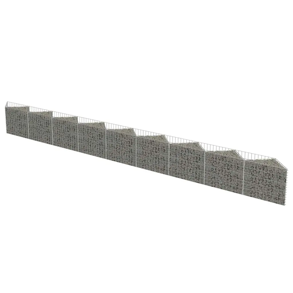 Gabion Wall Fence Panel Retaining Garden Barrier Raised Bed Planter 630x30x50cm