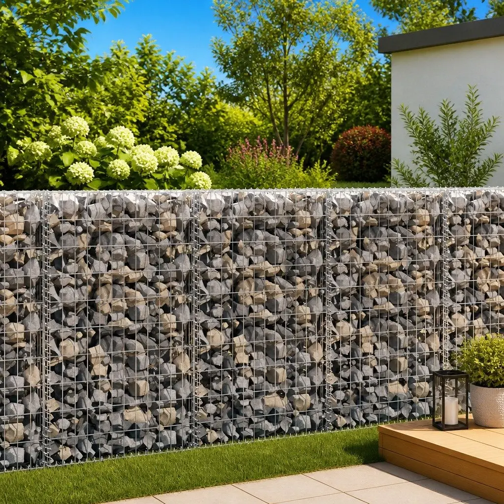 Gabion Wall Retaining Fence Panel Galvanised Steel