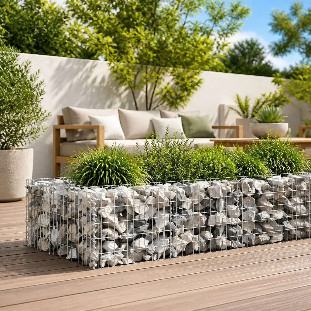 Gabion Wall Galvanised Steel 600 x 50 x 50 cm Silver Retaining Fence Barrier Panel