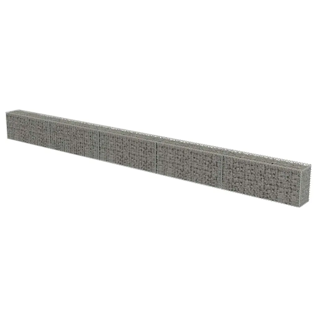 Gabion Wall Panel Galvanised Steel 600 x 30 x 50 cm Silver