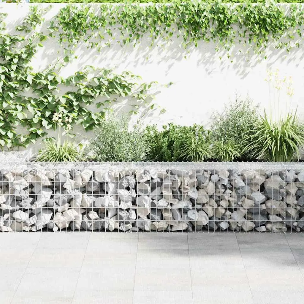 Gabion Wall Panel Galvanised Steel 600 x 30 x 50 cm Silver