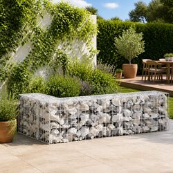 Durable Gabion Wall Fence Panel 900x50x50 cm Silver
