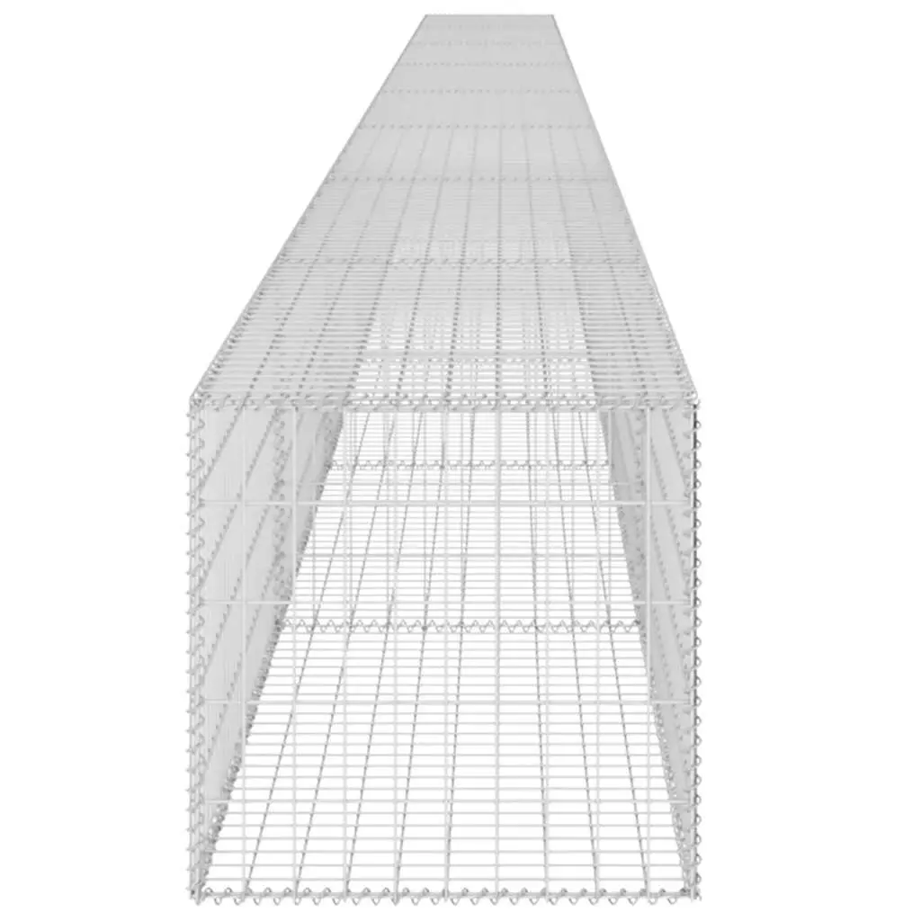 Gabion Wall Fence Panel 900x50x50 cm Silver