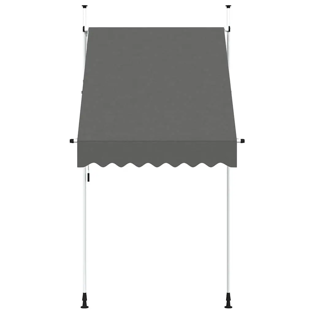 Manual Retractable Awning 150cm Anthracite for Outdoor Use