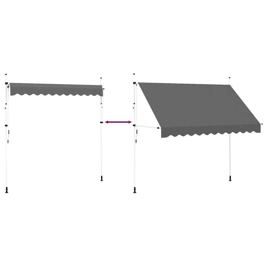 Retractable Awning Polyester 300 cm Anthracite
