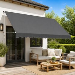 Durable Manual Retractable Awning 350cm for Outdoor Spaces