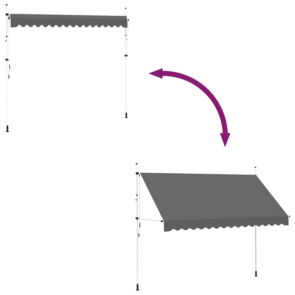 Retractable Awning Polyester 350cm Anthracite