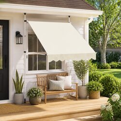 Quality Manual Retractable Awning 200cm Cream Shade