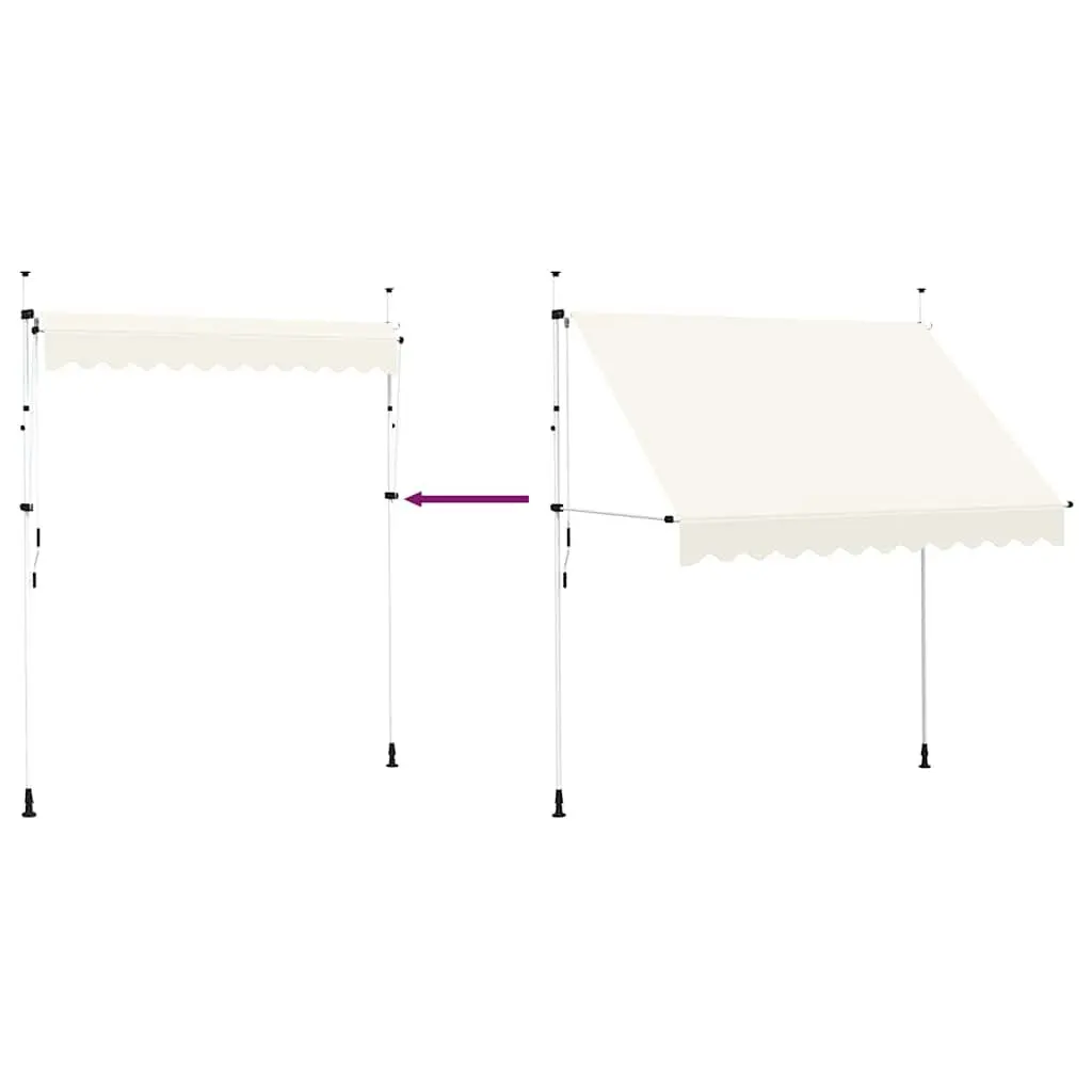 Manual Retractable Awning 250cm Cream