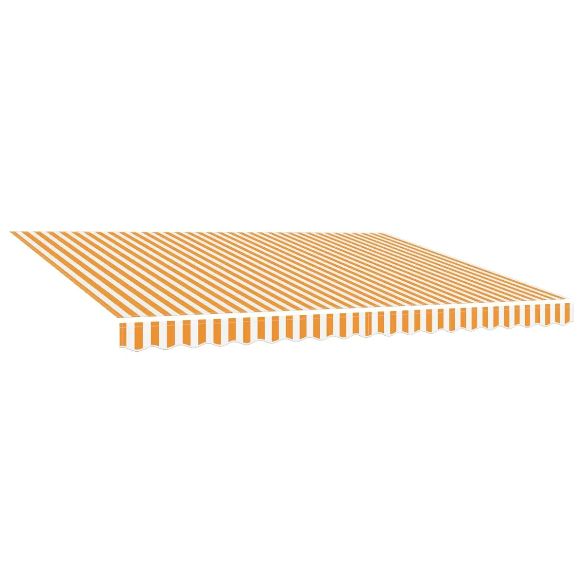 Awning Replacement Fabric in Orange and White
