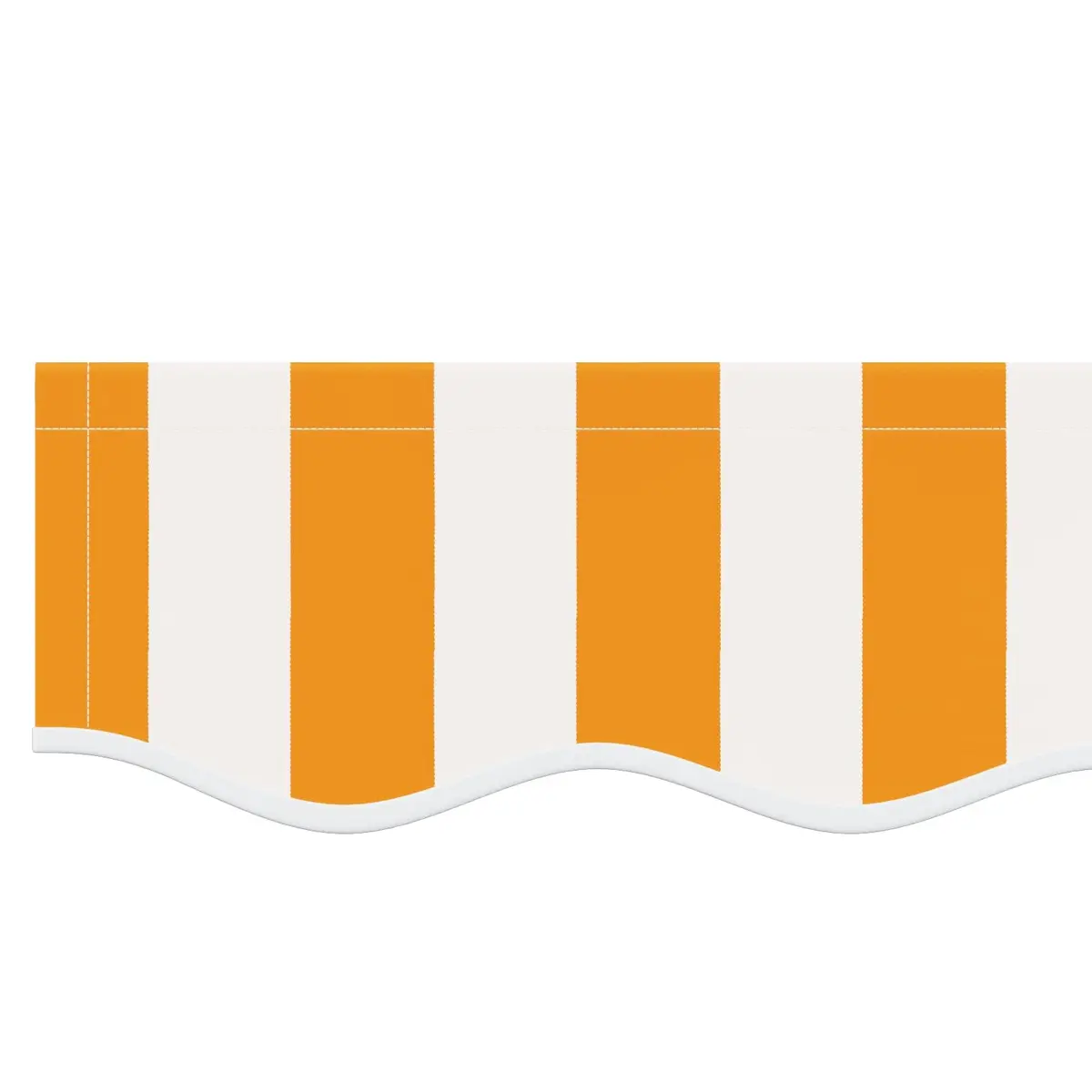 UV Resistant Awning Fabric in Orange & White