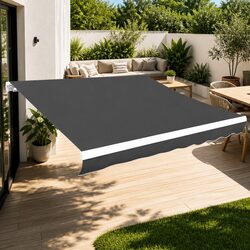 Durable Grey Awning Replacement Fabric 3x2.5m for Outdoors