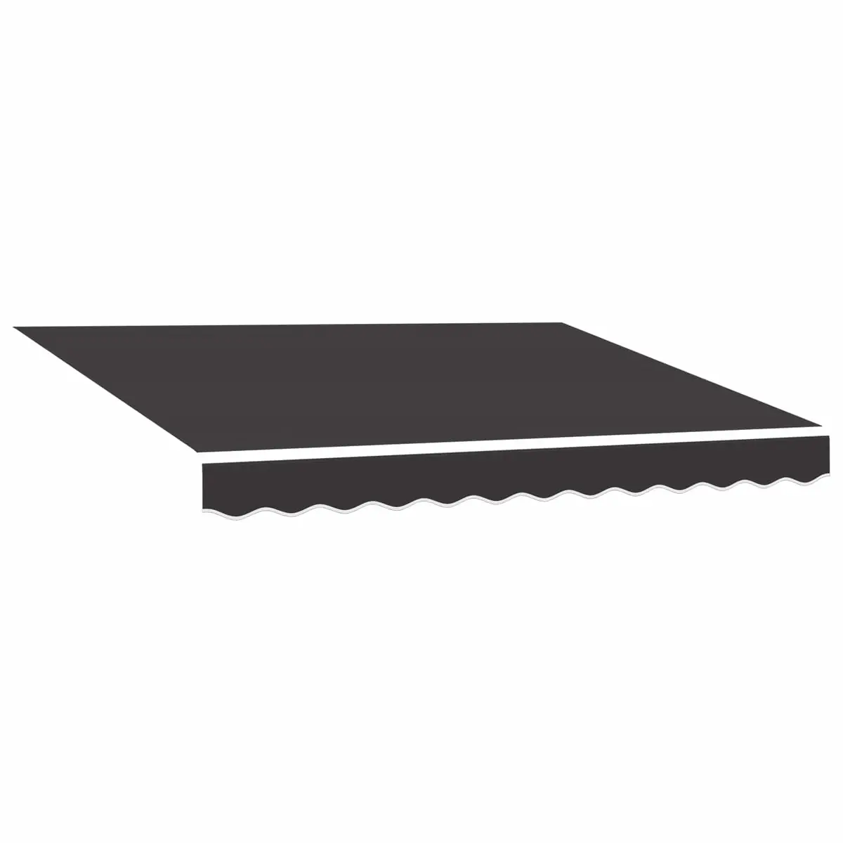 Awning Replacement Fabric Polyester 3x2.5m Grey Outdoor Shade Patio Balcony Garden Cover