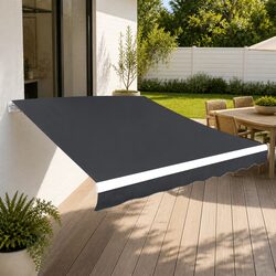 Durable Grey Awning Replacement Fabric 5x3 m for Outdoors