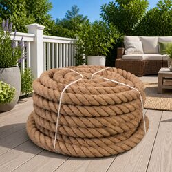 Durable 30mm Natural Jute Rope 50m Coil for Gardens