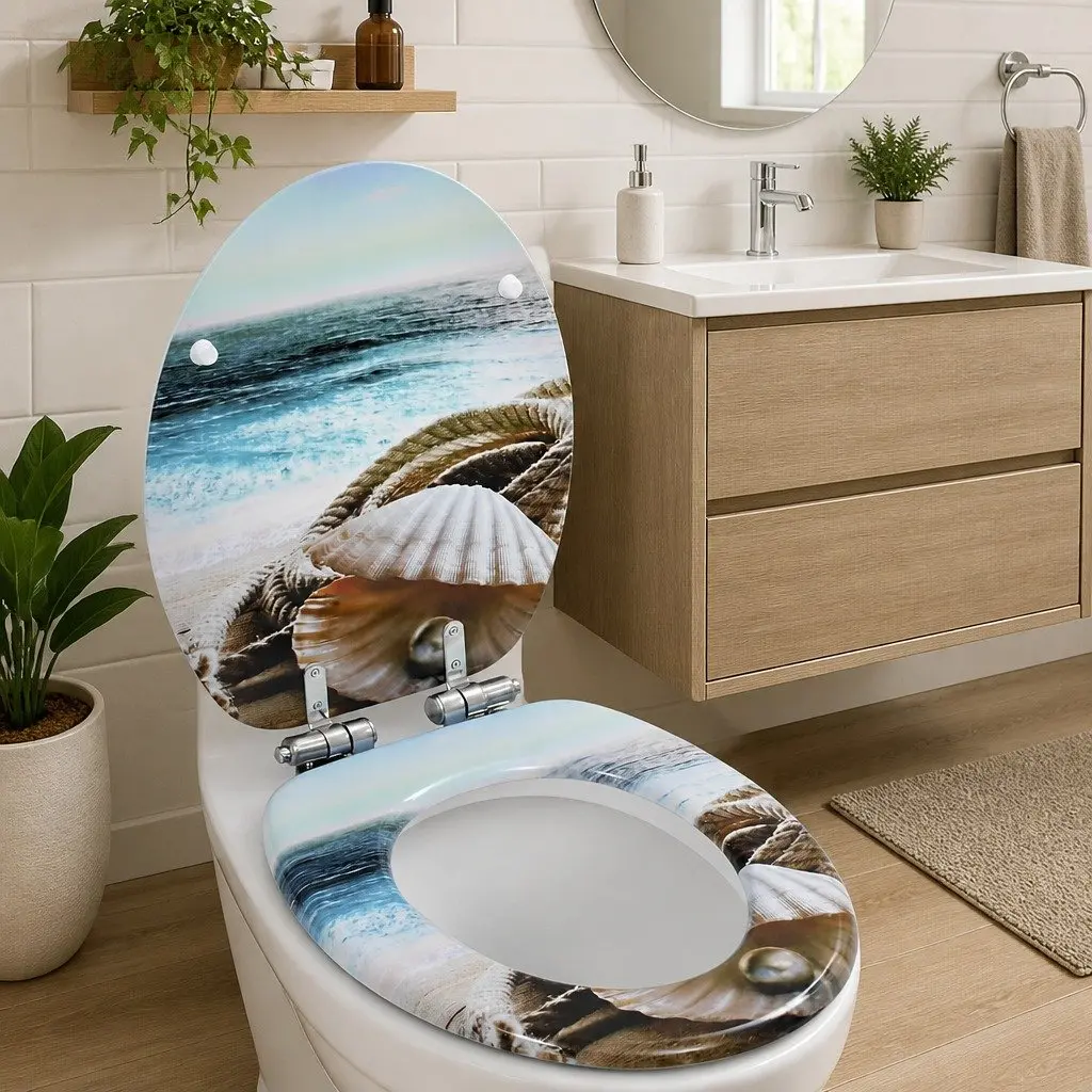 Multicolour Toilet Seat with Soft Close Feature