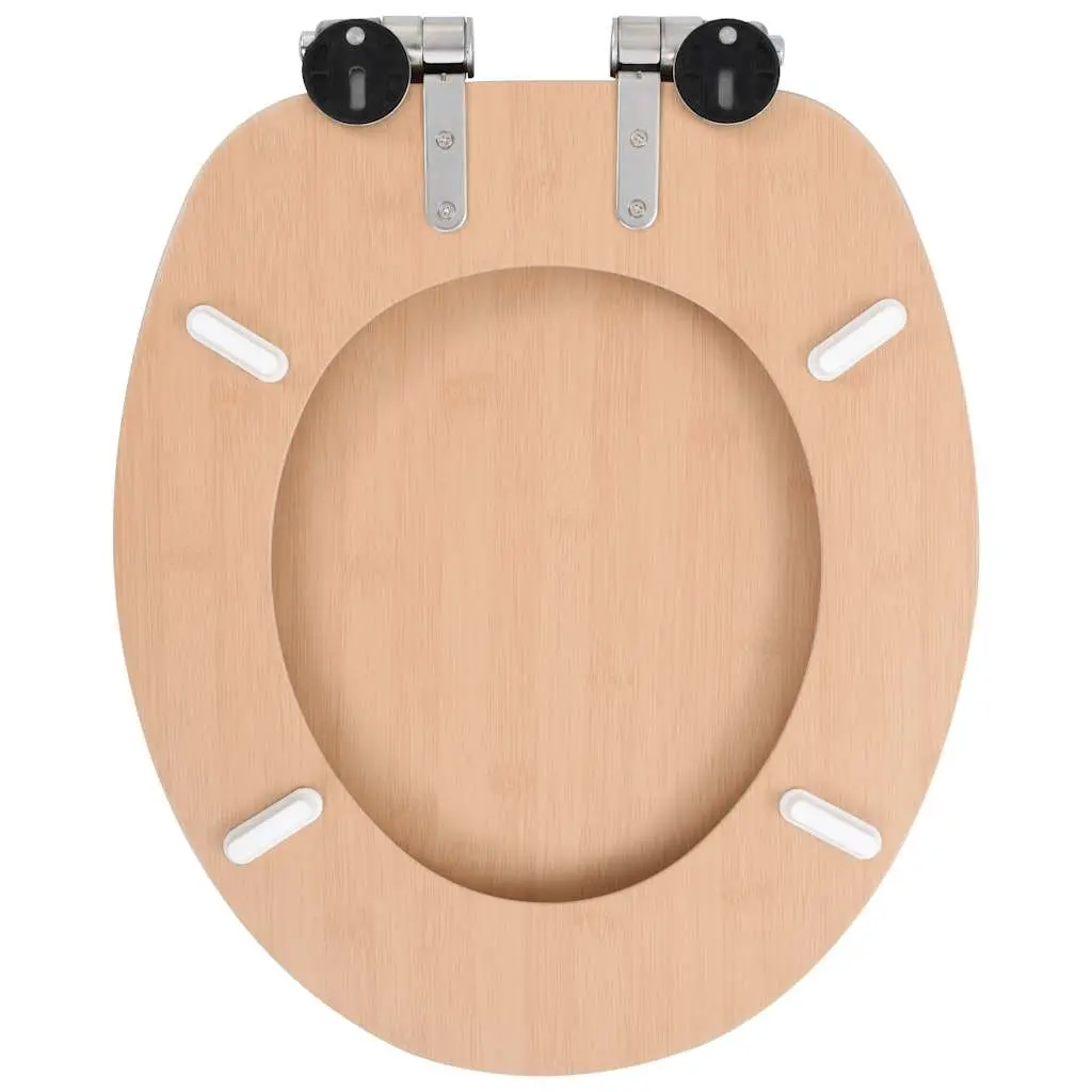 Toilet Seat MDF Brown Soft Close Lid