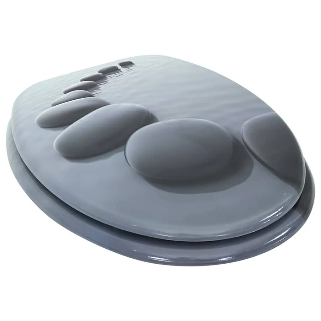 Grey Stones Toilet Seat with Soft Close Mechanism